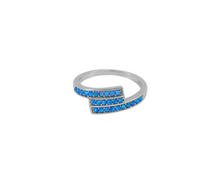 Load image into Gallery viewer, Sterling Silver With Rhodium Emulated Opal Stone Ring
