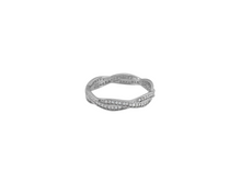 Load image into Gallery viewer, Sterling Silver With Rhodium Cubic zirconia Ring
