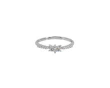 Charger l&#39;image dans la galerie, Sterling Silver With Rhodium Cubic Zirconia Ring
