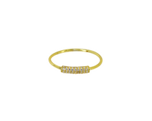 Load image into Gallery viewer, Sterling Silver With Gold Plated Cubic Zirconia Ring
