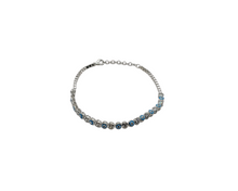 Load image into Gallery viewer, Sterling Silver With Rhodium Evil Eye Bracelet
