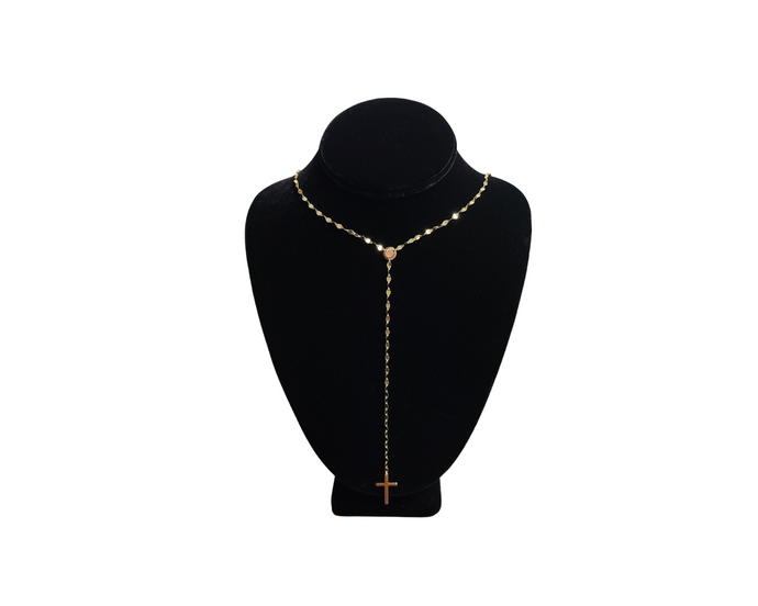 Sterling Silver With Gold Plated Cross Necklace