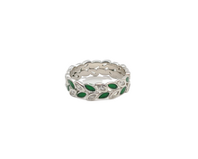 Load image into Gallery viewer, Sterling Silver With Rhodium Vine Leaf Ring
