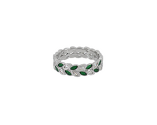 Charger l&#39;image dans la galerie, Sterling Silver With Rhodium Vine Leaf Ring
