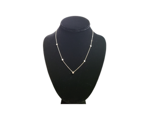 Sterling Silver with Gold, Graduated Necklace