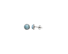 Load image into Gallery viewer, Sterling Silver With Rhodium Plated Stone Stud Earring
