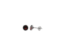 Charger l&#39;image dans la galerie, Sterling Silver &quot;Garnet&quot; Stud Earring
