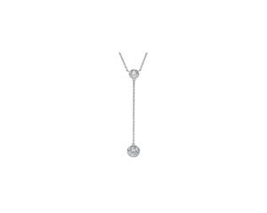 Sterling Silver with Rhodium, Dangling Necklace