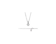 Charger l&#39;image dans la galerie, Sterling Silver With Rhodium, Round Cubic Zirconia Necklace
