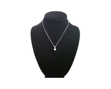 Charger l&#39;image dans la galerie, Sterling Silver With Rhodium, Round Cubic Zirconia Necklace 
