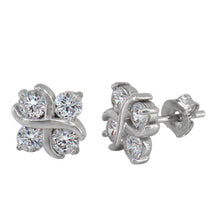 Charger l&#39;image dans la galerie, Sterling Silver Flower Shape Earring
