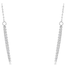 Load image into Gallery viewer, Silver Layered Necklace 3 Pendants with Micro set Cubic Zirconia
