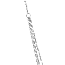 Load image into Gallery viewer, Silver Layered Necklace 3 Pendants with Micro set Cubic Zirconia
