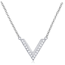 Load image into Gallery viewer, Silver Necklace With CZ
