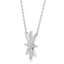 Load image into Gallery viewer, Silver Star Necklace with CZ
