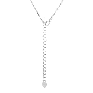 Silver Layered Necklace 3 Pendants with Micro set Cubic Zirconia