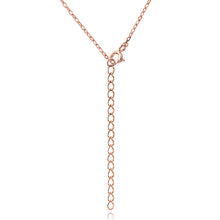 Load image into Gallery viewer, Silver Rose Gold Plated Necklace with CZ
