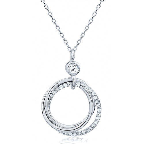 Silver Necklace with CZ