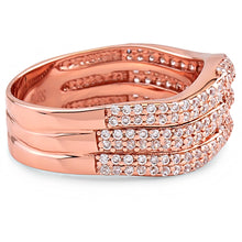 Charger l&#39;image dans la galerie, Silver Rose Gold Plated Ring with CZ
