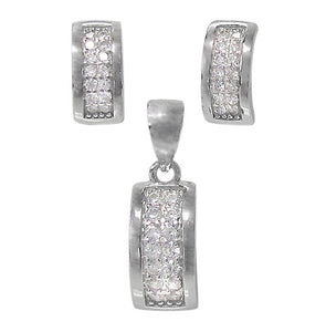 Sterling Silver with Rhodium Set