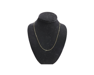 14k Yellow gold chain necklace box 0.6mm.