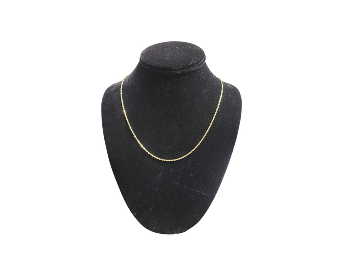 Yellow Gold Rope Chain Necklace