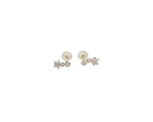 Cubic Zerconia Star Earrings 