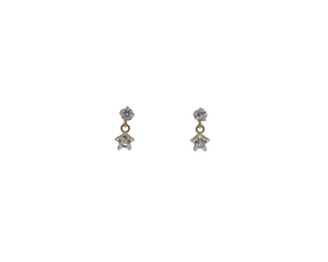 Cubic Zerconia Star Earrings 