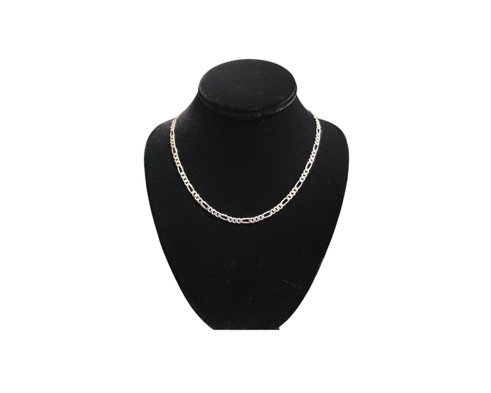 Sterling Silver Figaro Men's Chain