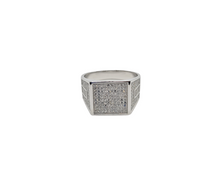 Load image into Gallery viewer, Sterling Silver With Rhodium, Cubic Zirconia Men’s Ring
