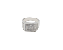 Load image into Gallery viewer, Sterling Silver With Rhodium, Cubic Zirconia Men’s Ring
