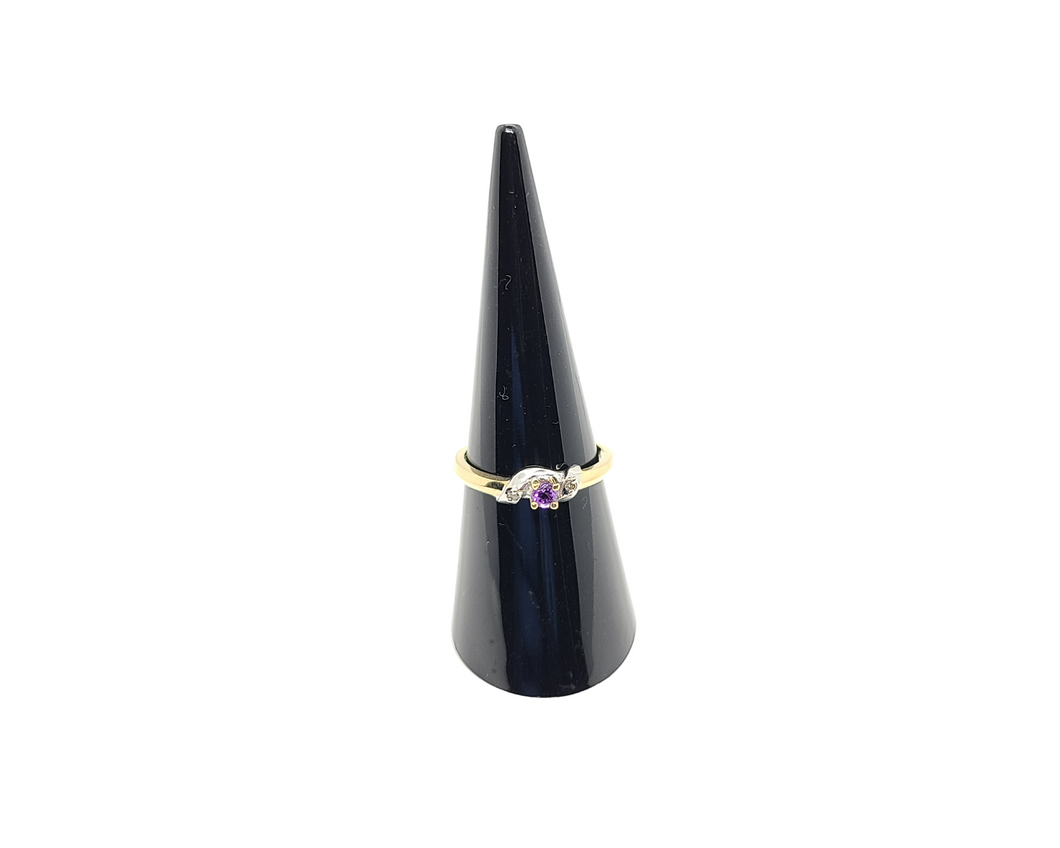 Yellow Gold Ruby & Diamond Cocktail Ring