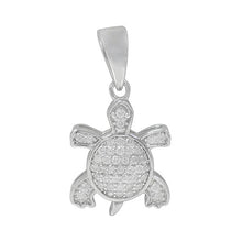 Load image into Gallery viewer, Turtle Pendant with Faceted Stones
