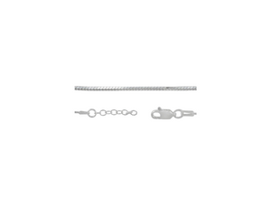 Sterling Silver 8 Sided Snake Chain Anklet