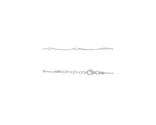 Load image into Gallery viewer, Sterling Silver 8 Sided Snake Chain with 6 Ball Bead Anklet
