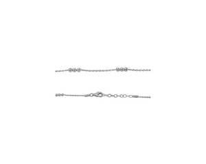 Sterling Silver Diamond Cut Ball Bead Anklet