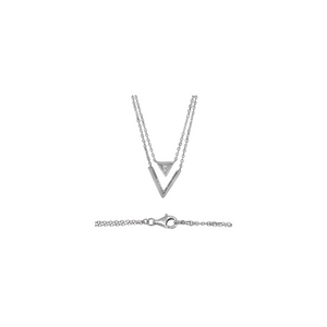 Sterling Silver Double Charm Necklace